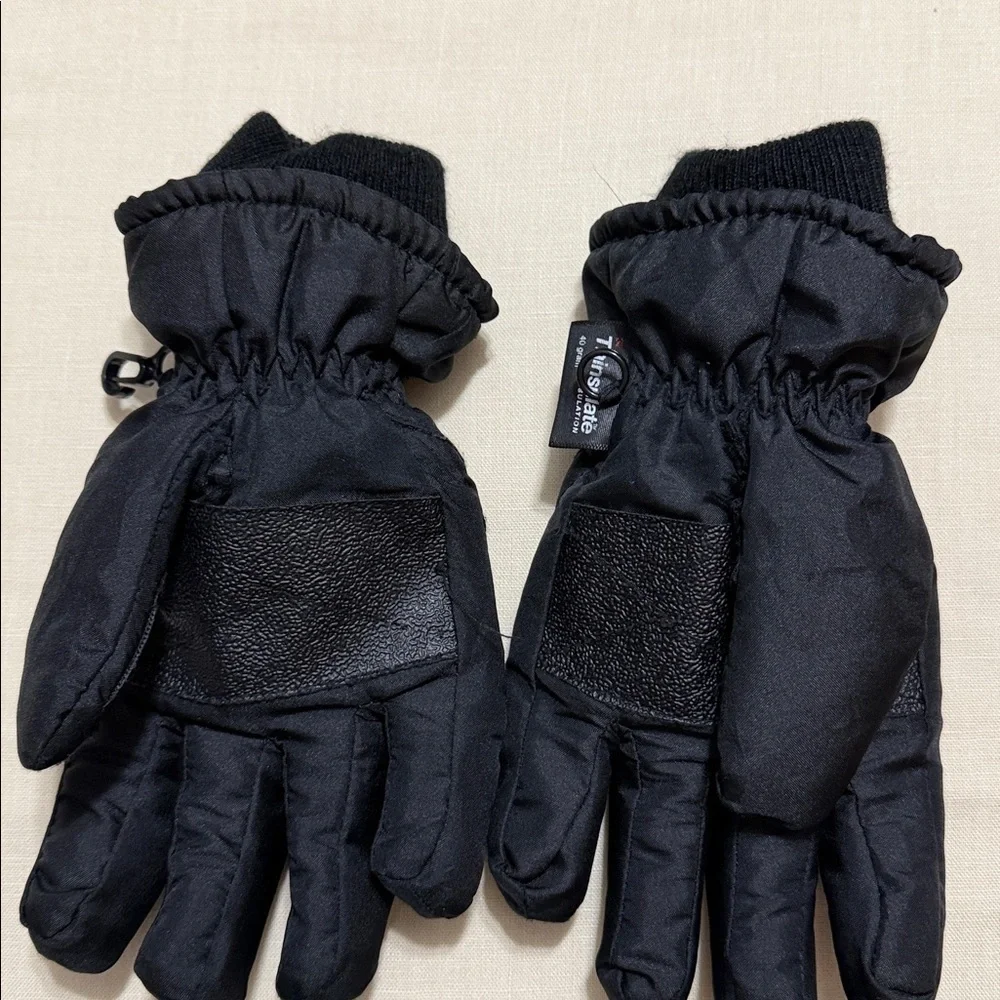 3M Thinsulate Kid Child S/M Black Insulated Snow Ski Gloves